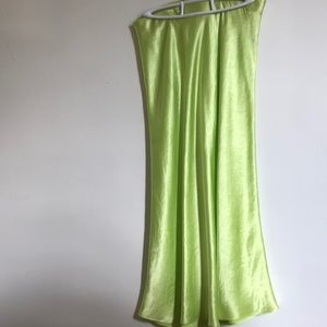 Aritzia Babaton silky midi skirt in lime green